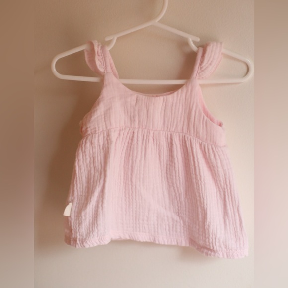 Rabbit + Bear Organic Cotton Embroidery Strawberry Dress 0–3M | Pink Muslin Baby - Picture 5 of 5